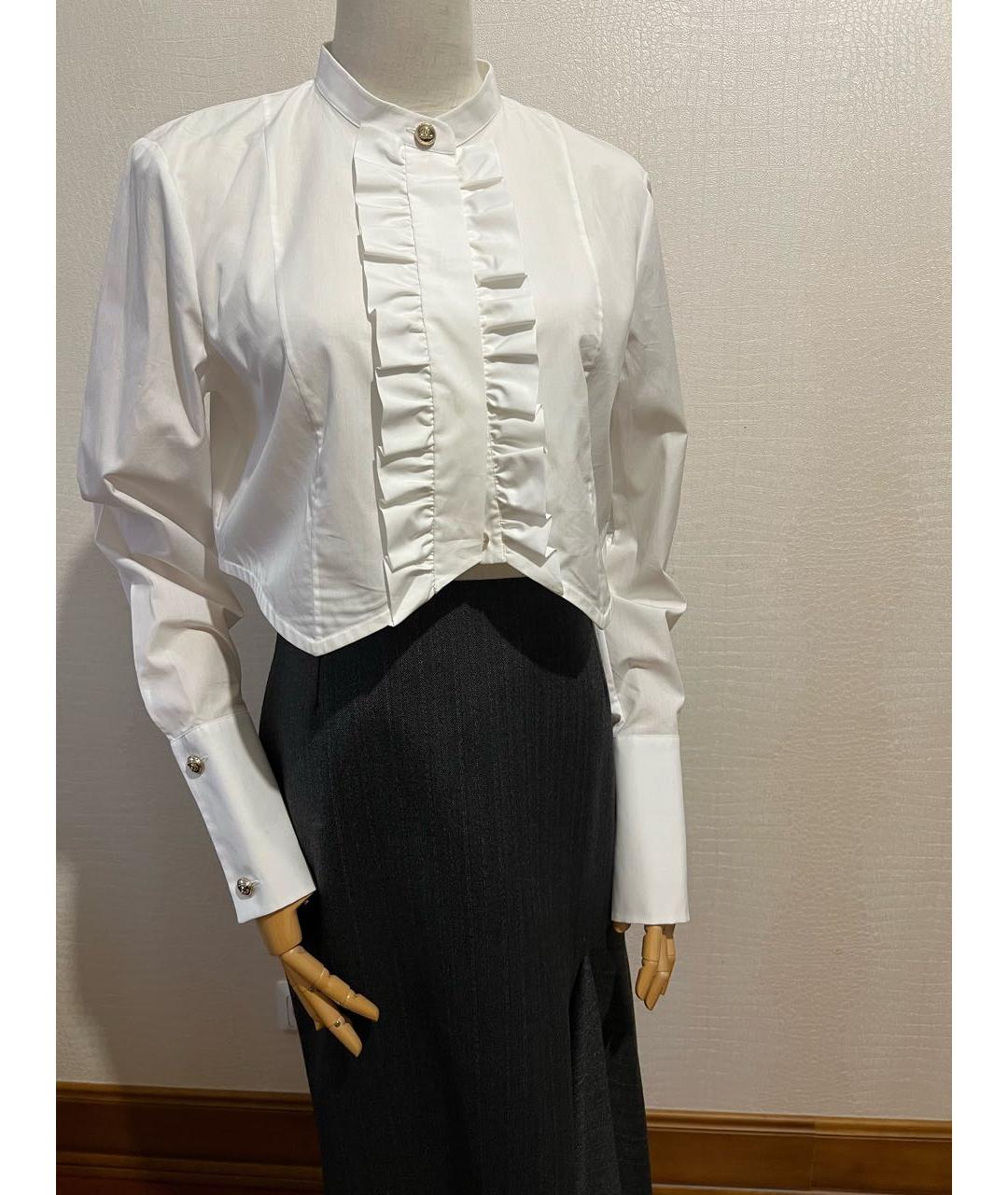 CHANEL Белая хлопковая блузы, фото 5