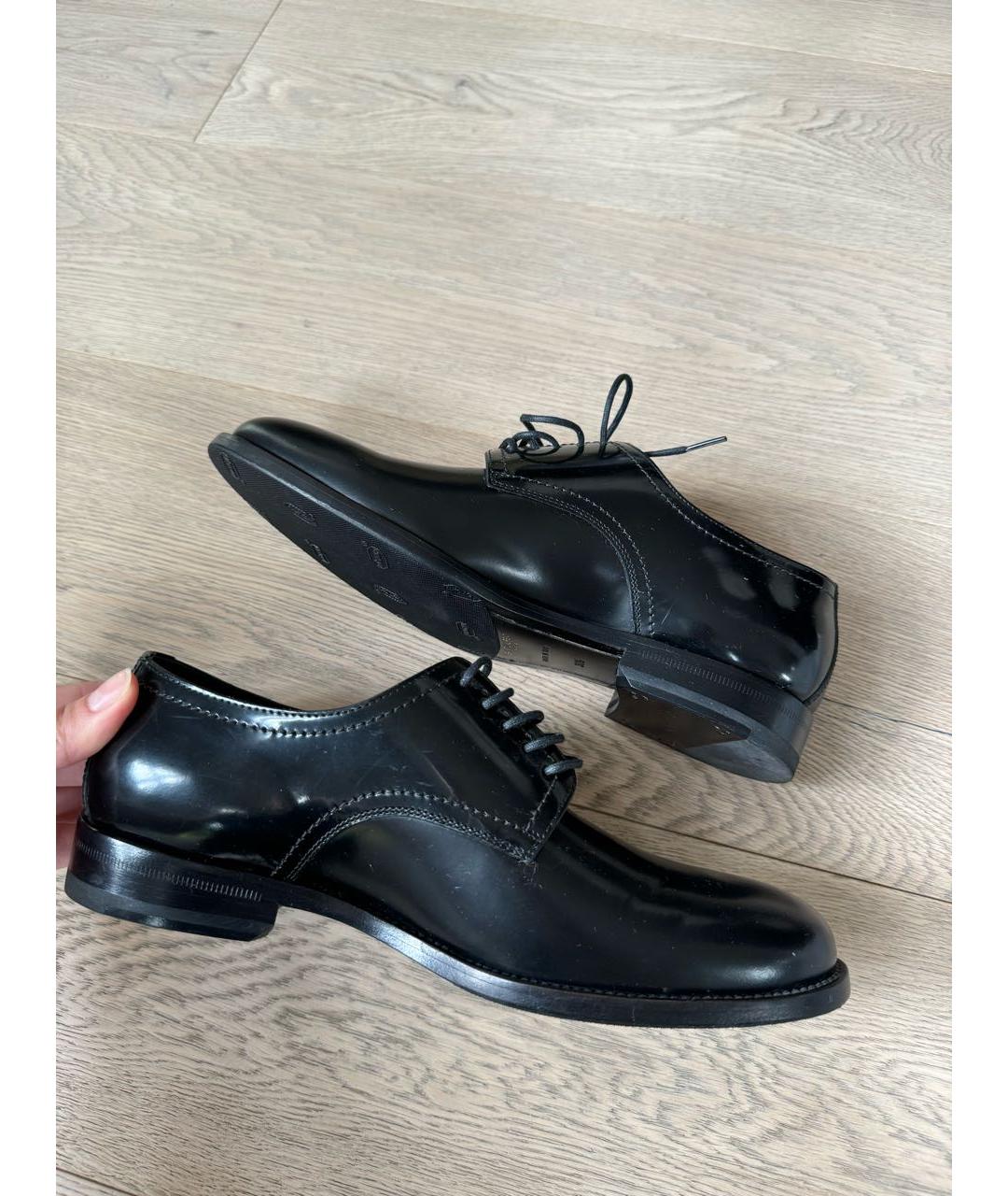 SAINT LAURENT Черные ботинки из лакированной кожи, фото 2