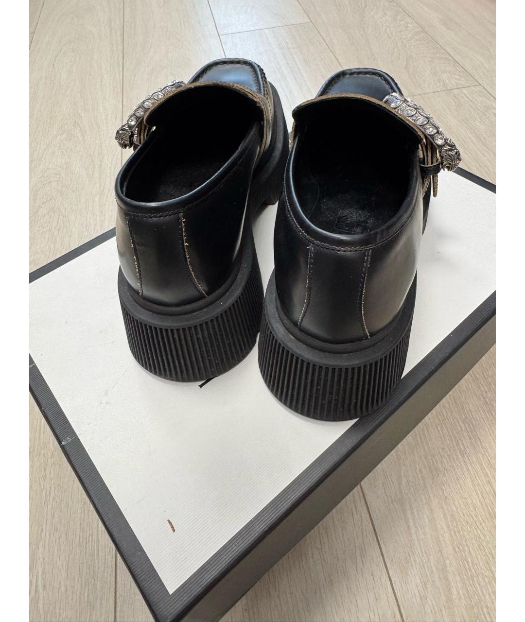 GUCCI Черные кожаные лоферы, фото 3