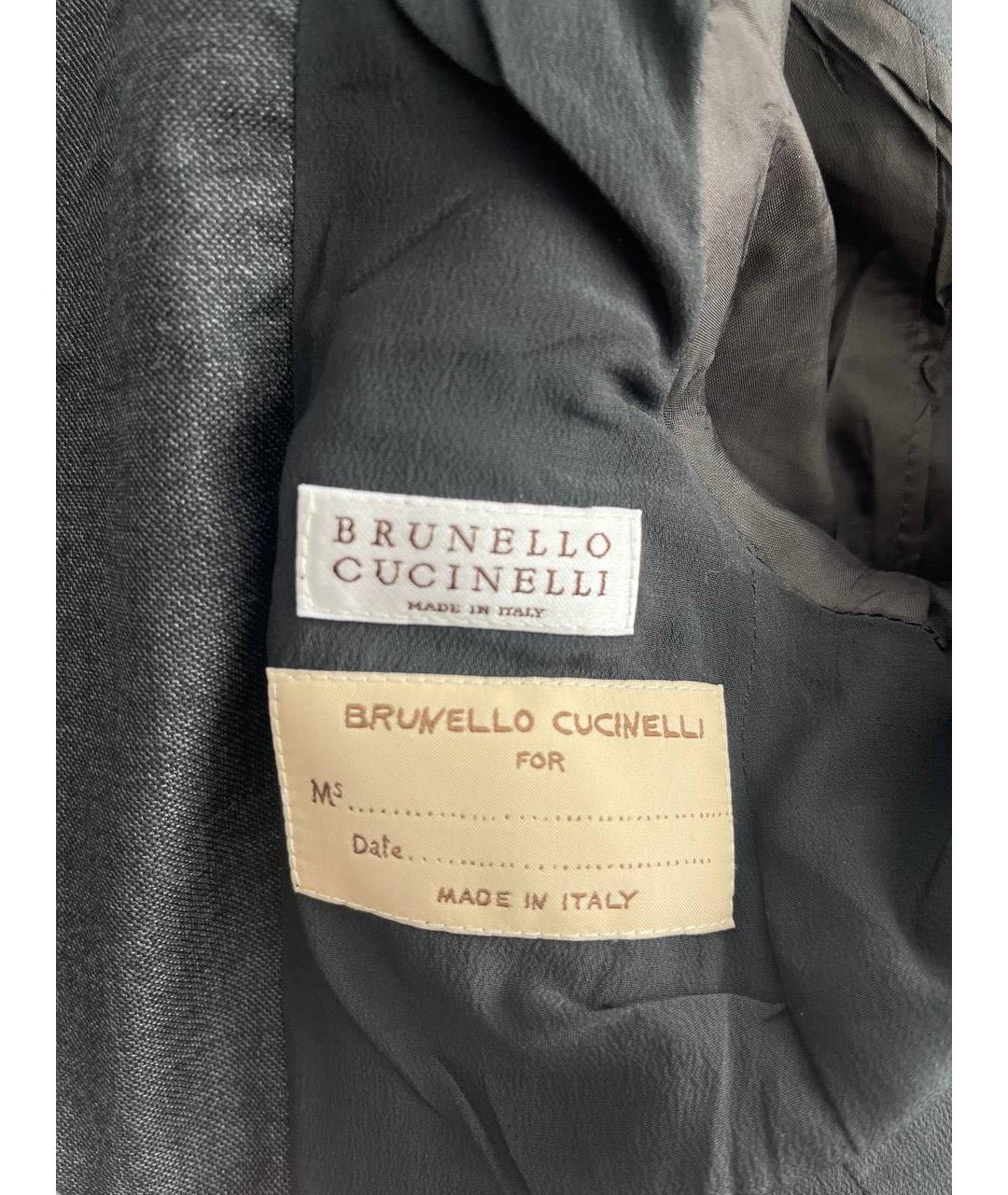 BRUNELLO CUCINELLI Серый жакет/пиджак, фото 4