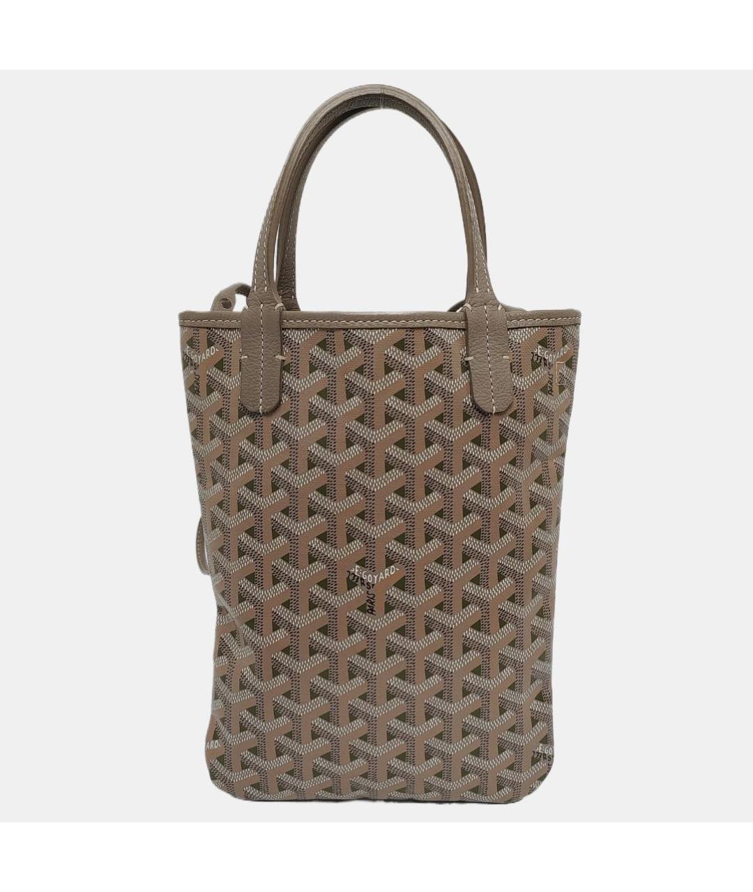 GOYARD Коричневая кожаная сумка через плечо, фото 3