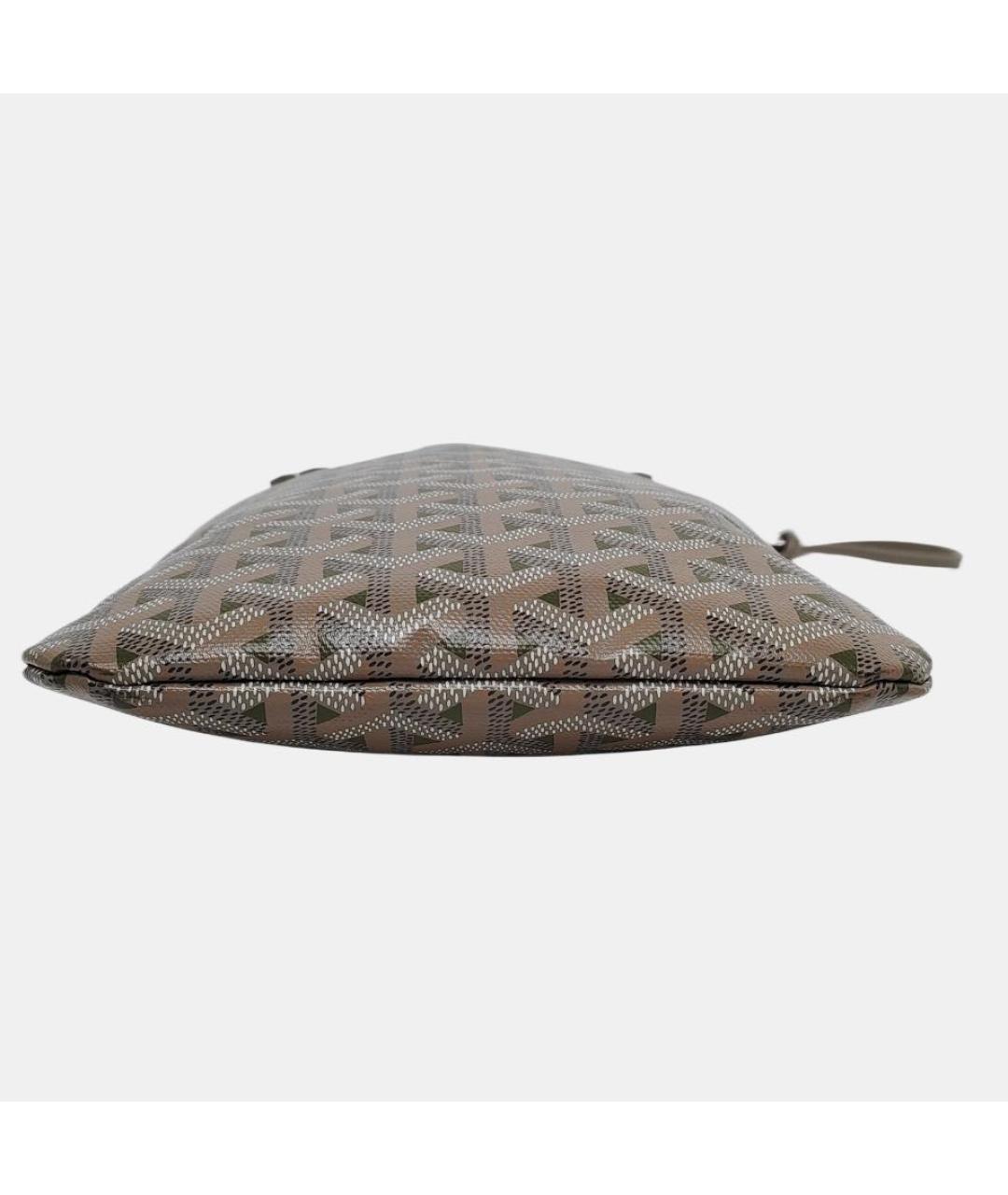 GOYARD Коричневая кожаная сумка через плечо, фото 4