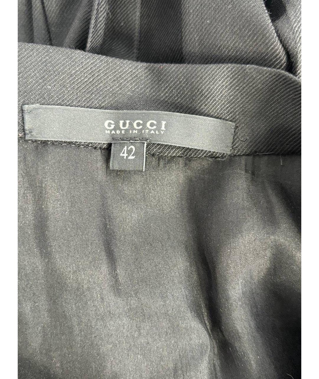 GUCCI Черный шерстяной сарафан, фото 5