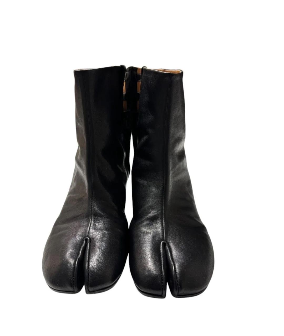 MAISON MARGIELA Черные кожаные ботильоны, фото 2