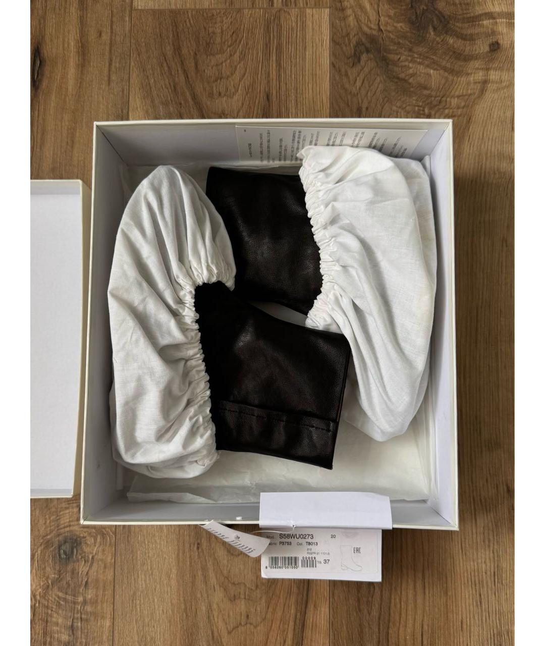 MAISON MARGIELA Черные кожаные ботильоны, фото 7