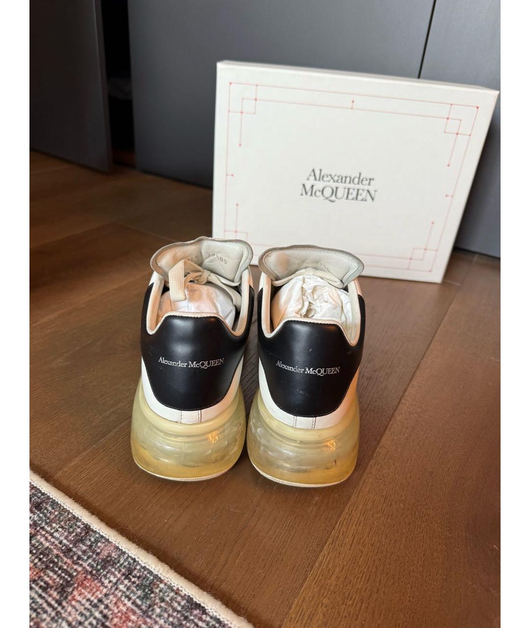 ALEXANDER MCQUEEN Белые кожаные кеды, фото 6