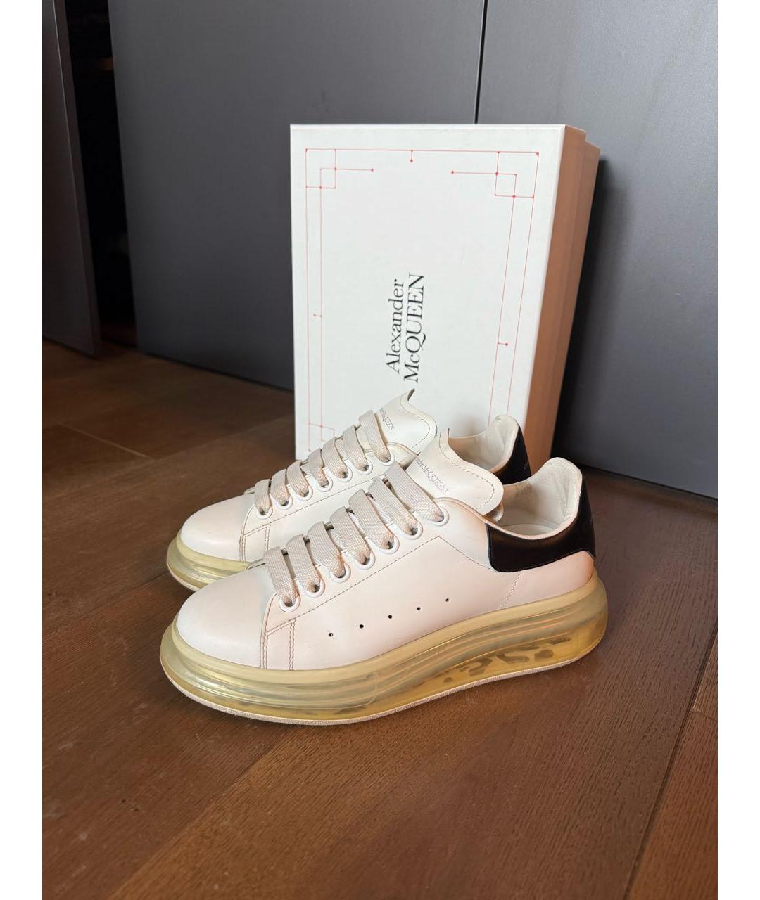 ALEXANDER MCQUEEN Белые кожаные кеды, фото 7