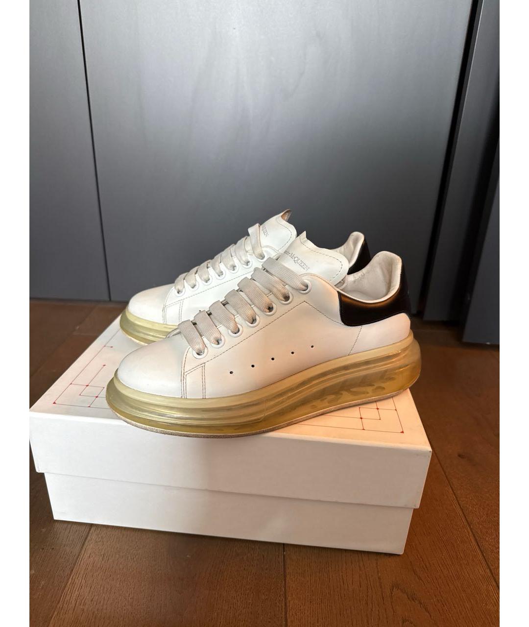 ALEXANDER MCQUEEN Белые кожаные кеды, фото 9