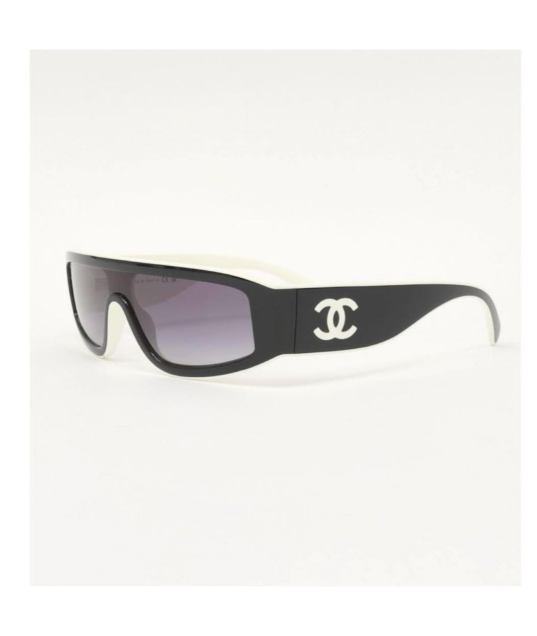 CHANEL Черные пластиковые солнцезащитные очки, фото 2