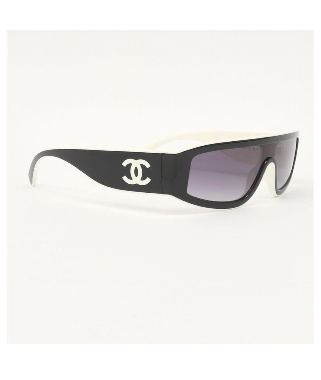 CHANEL Черные пластиковые солнцезащитные очки, фото 3