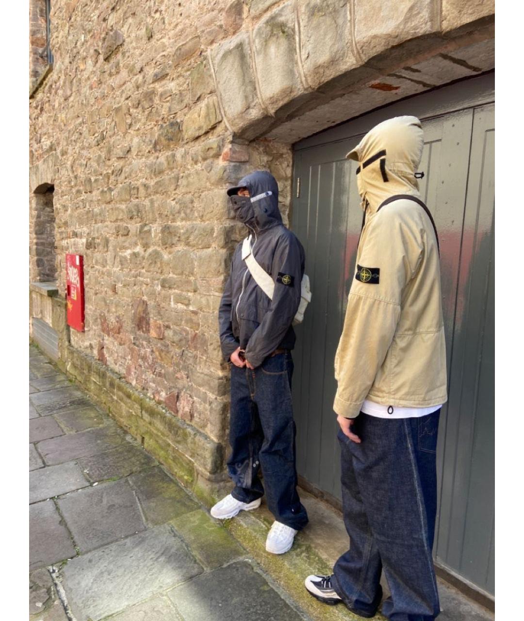 STONE ISLAND Коричневая полиуретановая куртка, фото 8