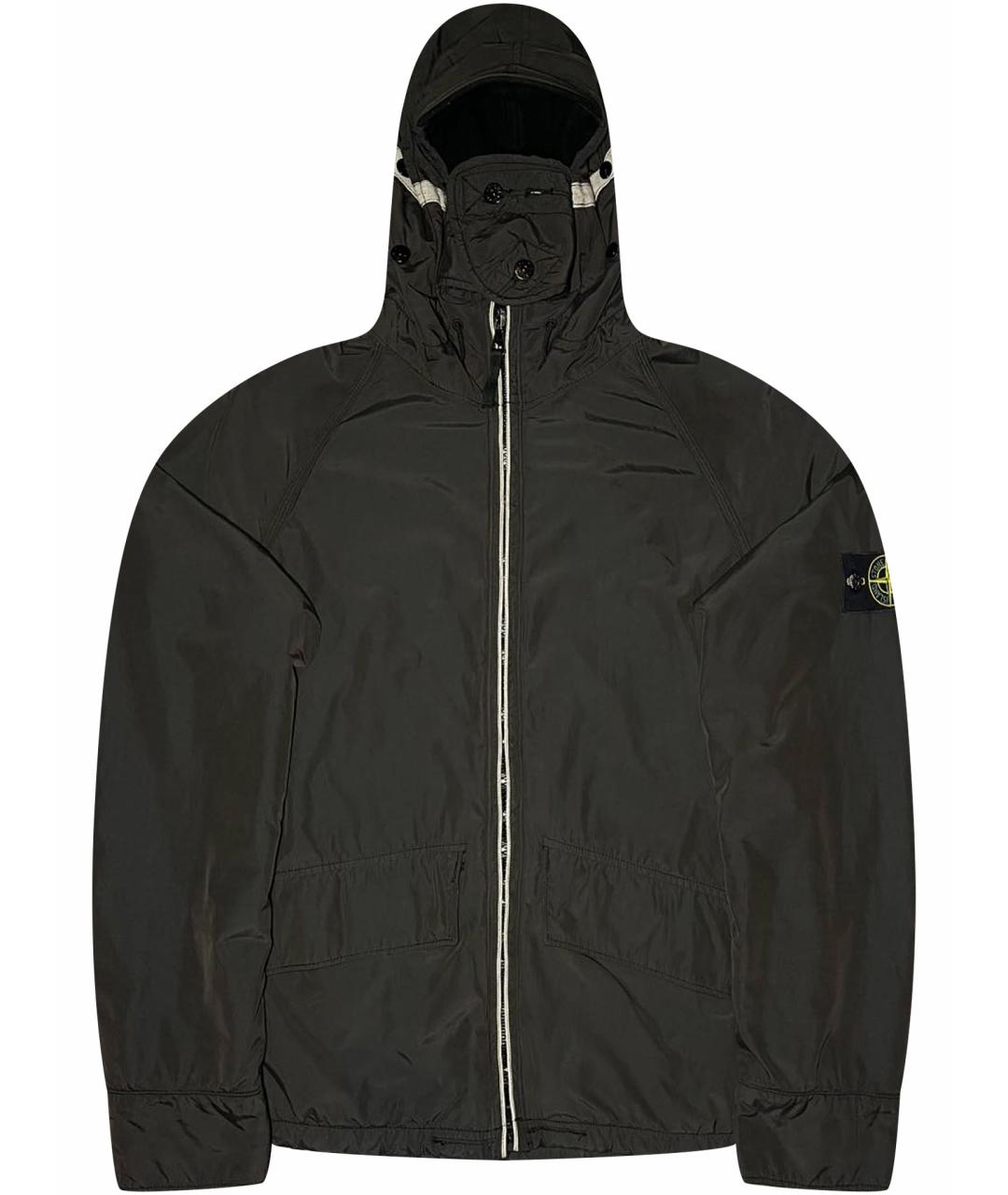 STONE ISLAND Коричневая полиуретановая куртка, фото 1