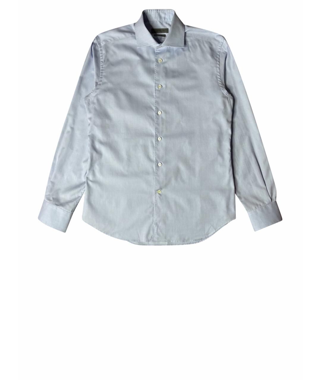 CORNELIANI Голубая хлопковая классическая рубашка, фото 1