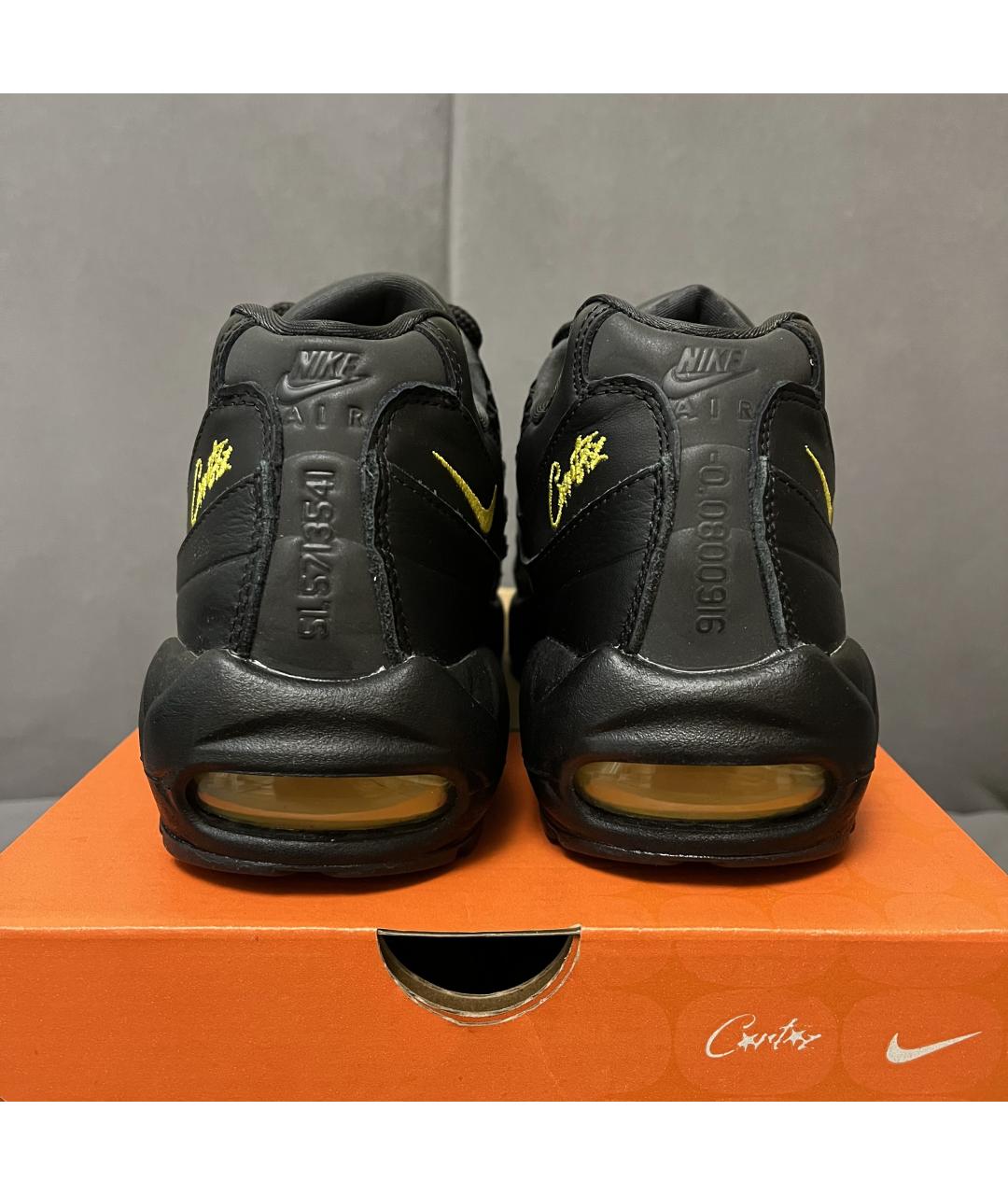 NIKE Черные кожаные низкие кроссовки / кеды, фото 8