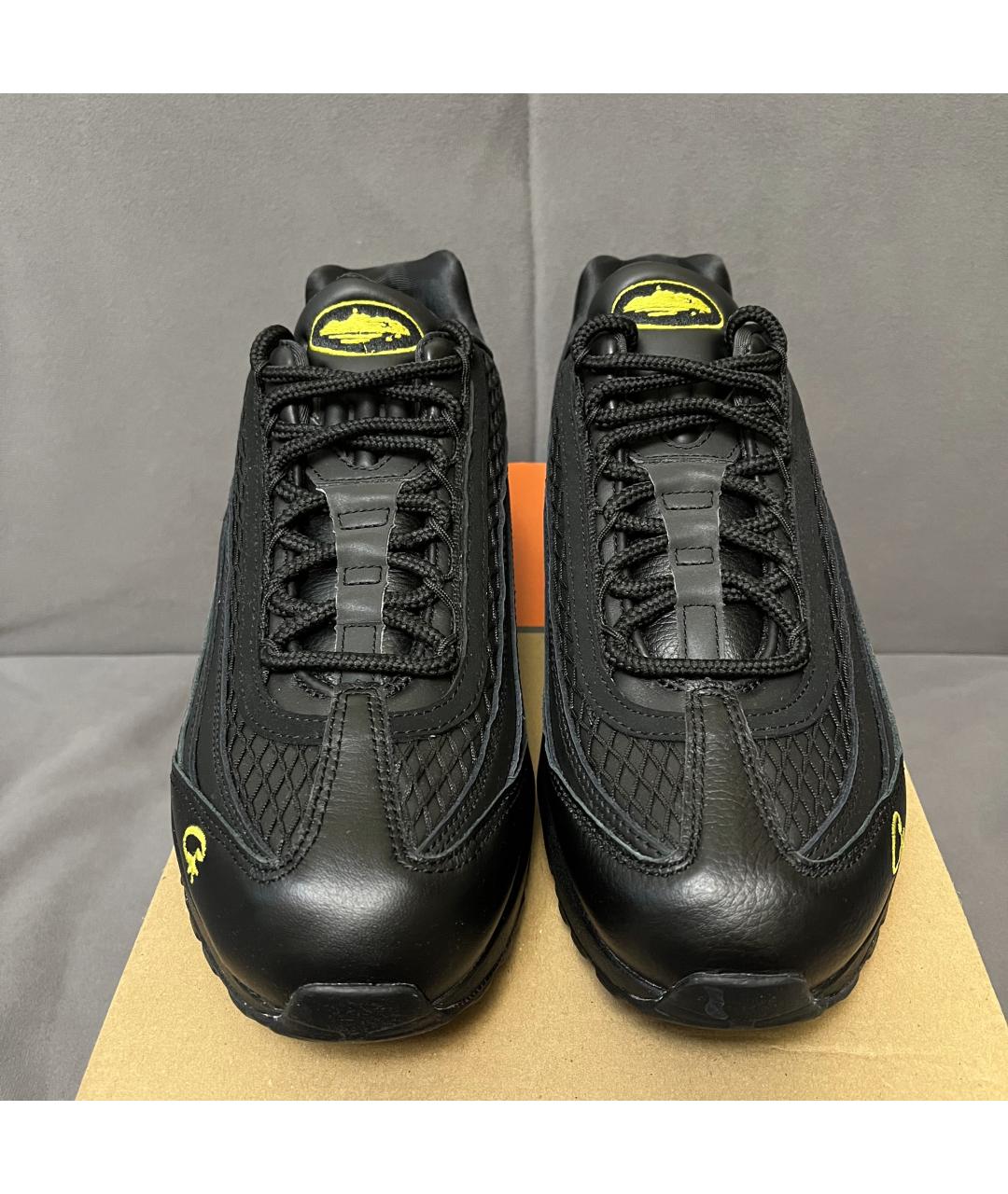 NIKE Черные кожаные низкие кроссовки / кеды, фото 4