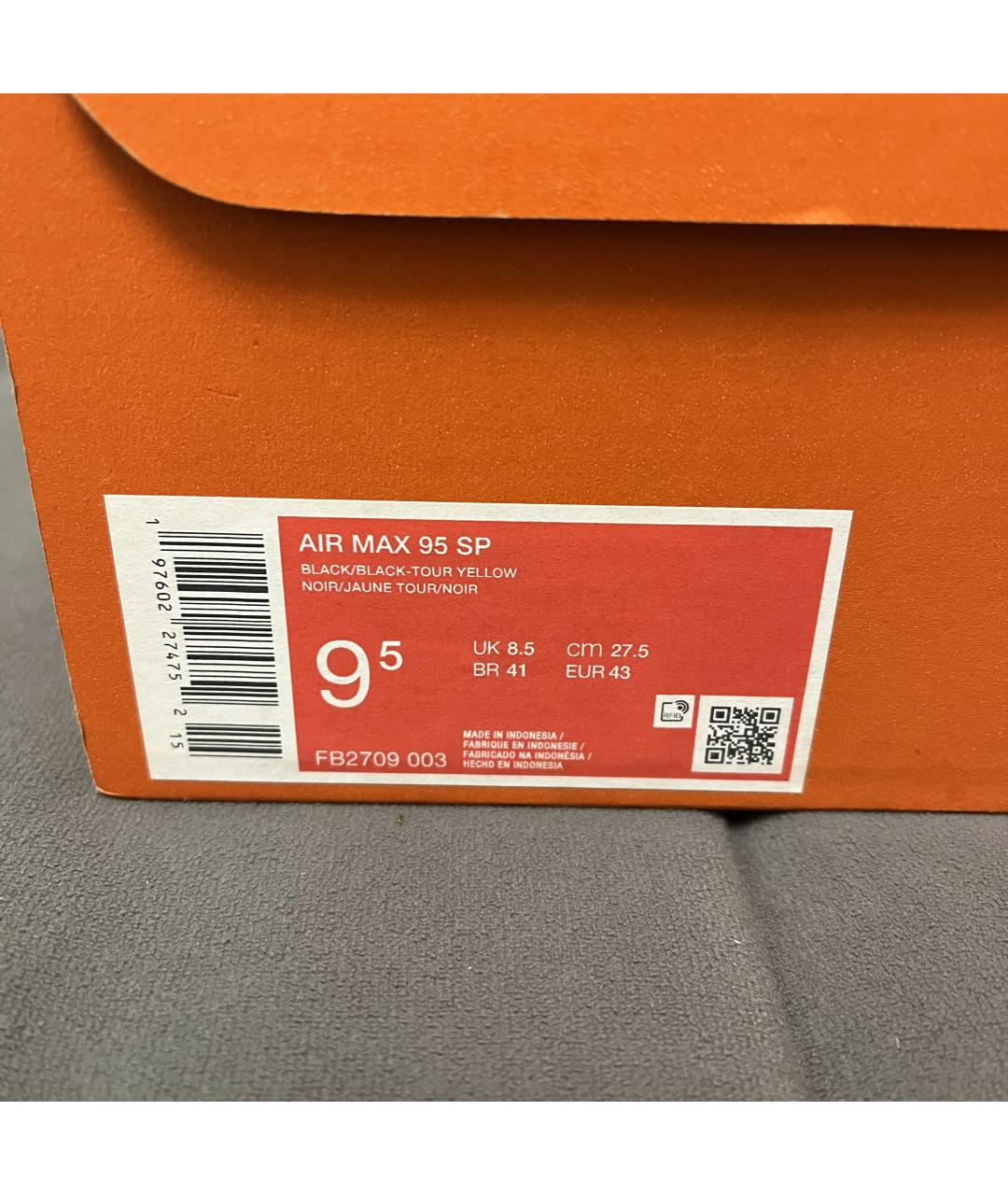 NIKE Черные кожаные низкие кроссовки / кеды, фото 9