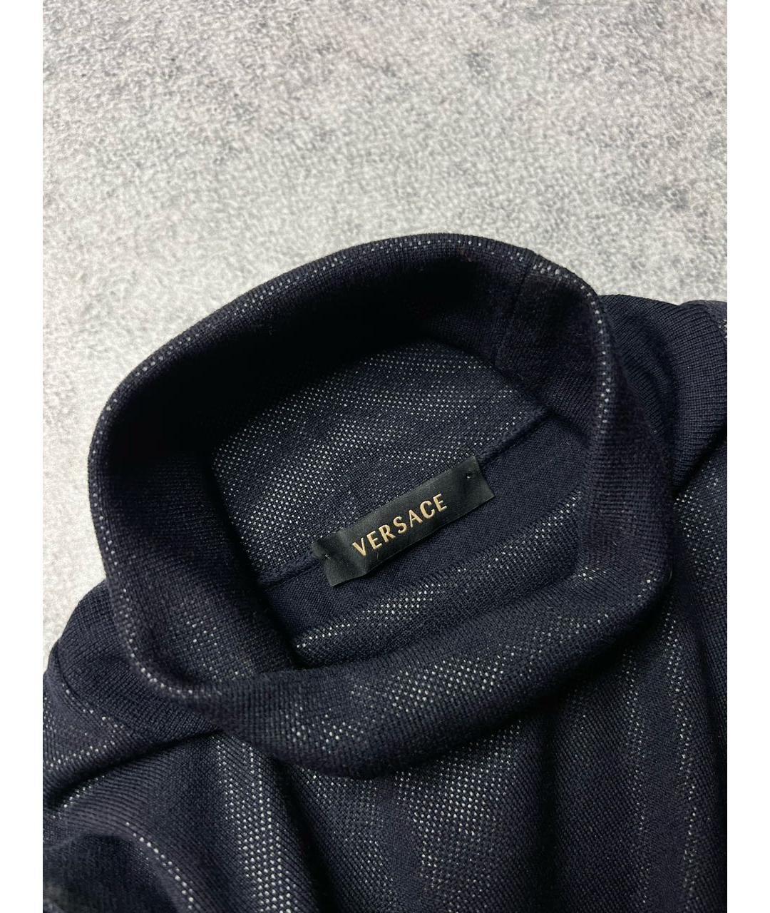 VERSACE Черная шерстяная водолазка, фото 5