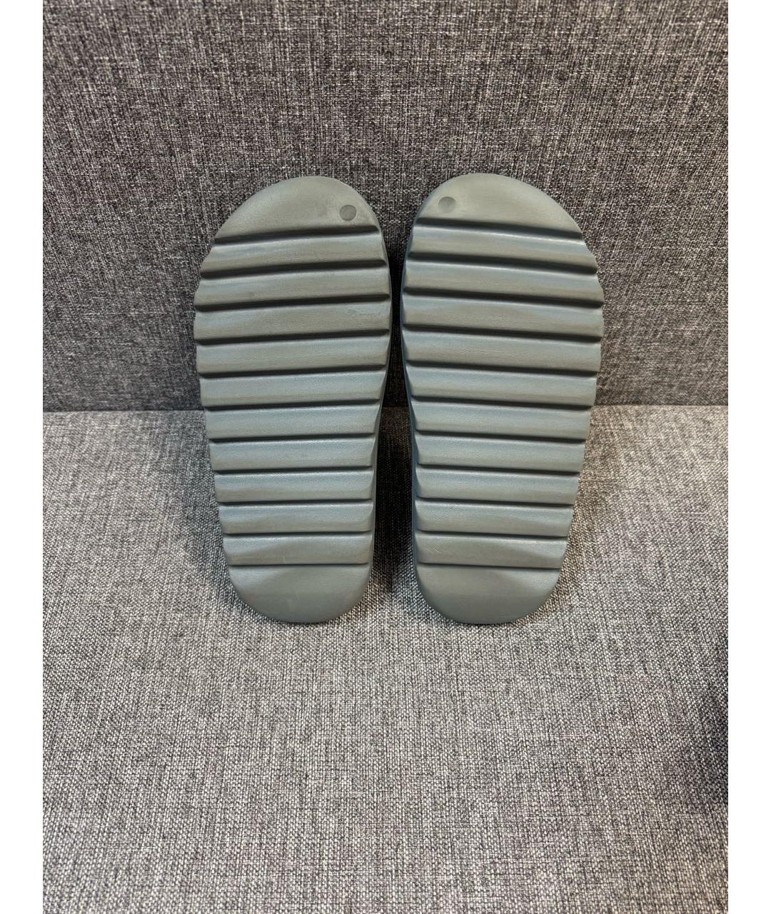 ADIDAS YEEZY Темно-синие резиновые шлепанцы, фото 4