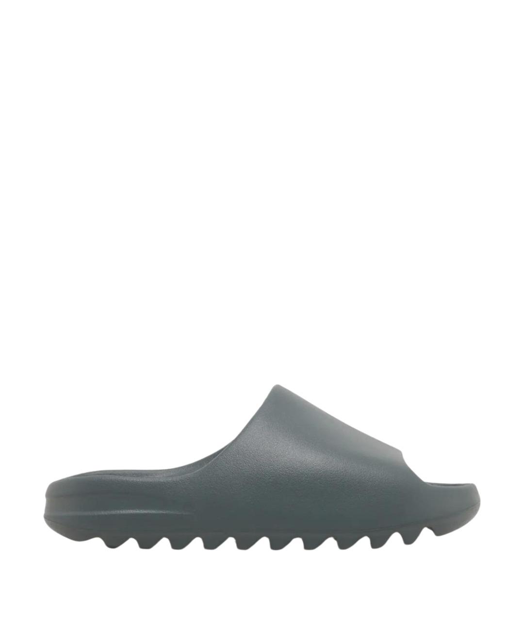 ADIDAS YEEZY Темно-синие резиновые шлепанцы, фото 1