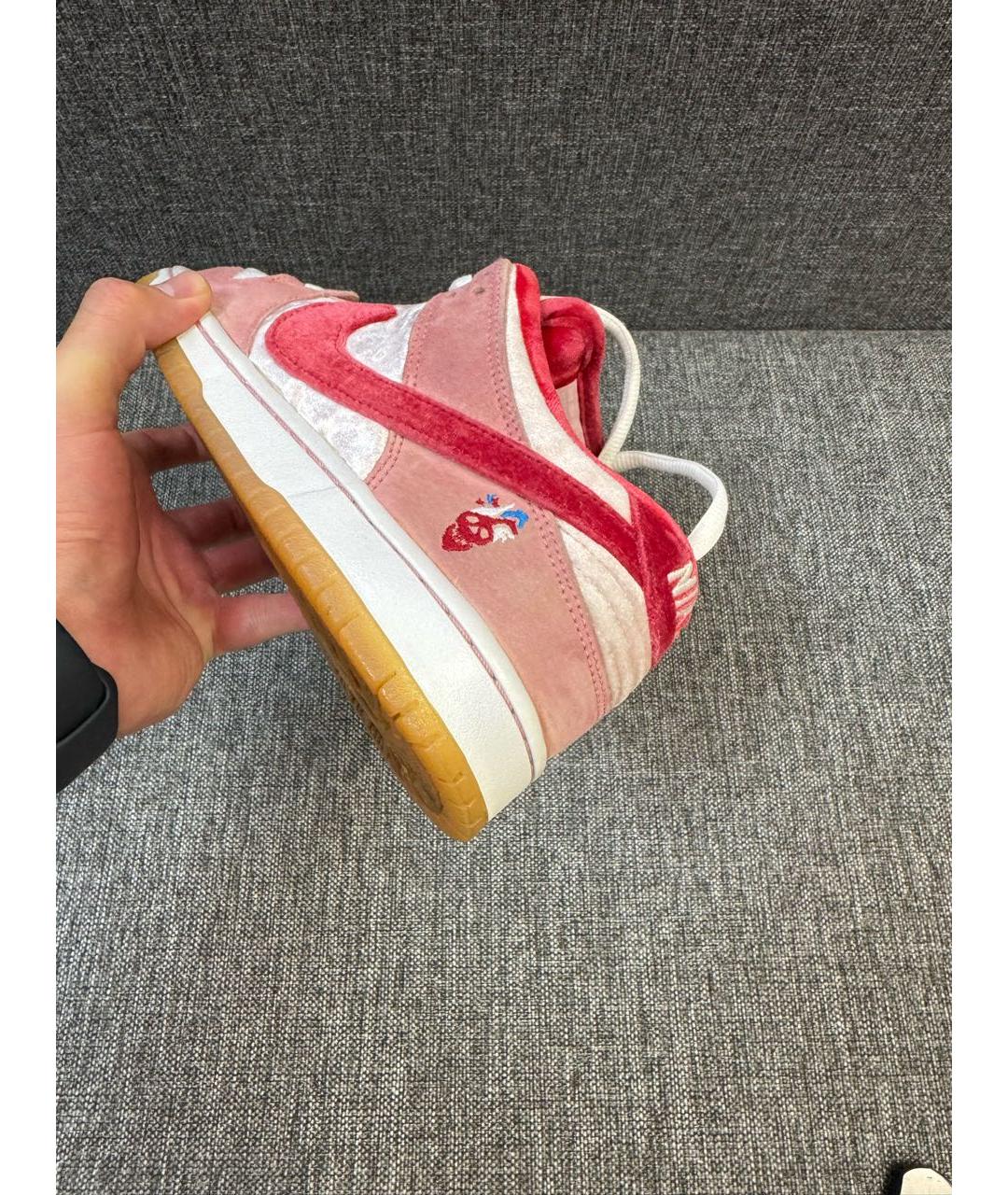 NIKE Розовые замшевые низкие кроссовки / кеды, фото 7