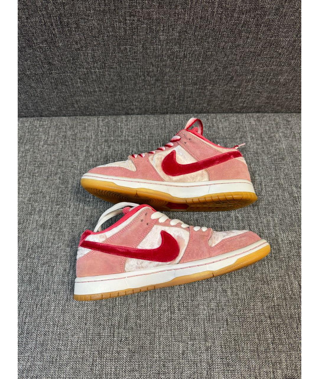 NIKE Розовые замшевые низкие кроссовки / кеды, фото 3