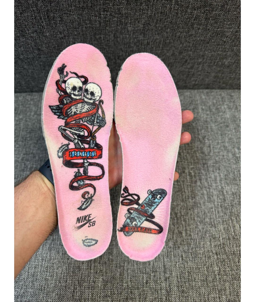 NIKE Розовые замшевые низкие кроссовки / кеды, фото 8