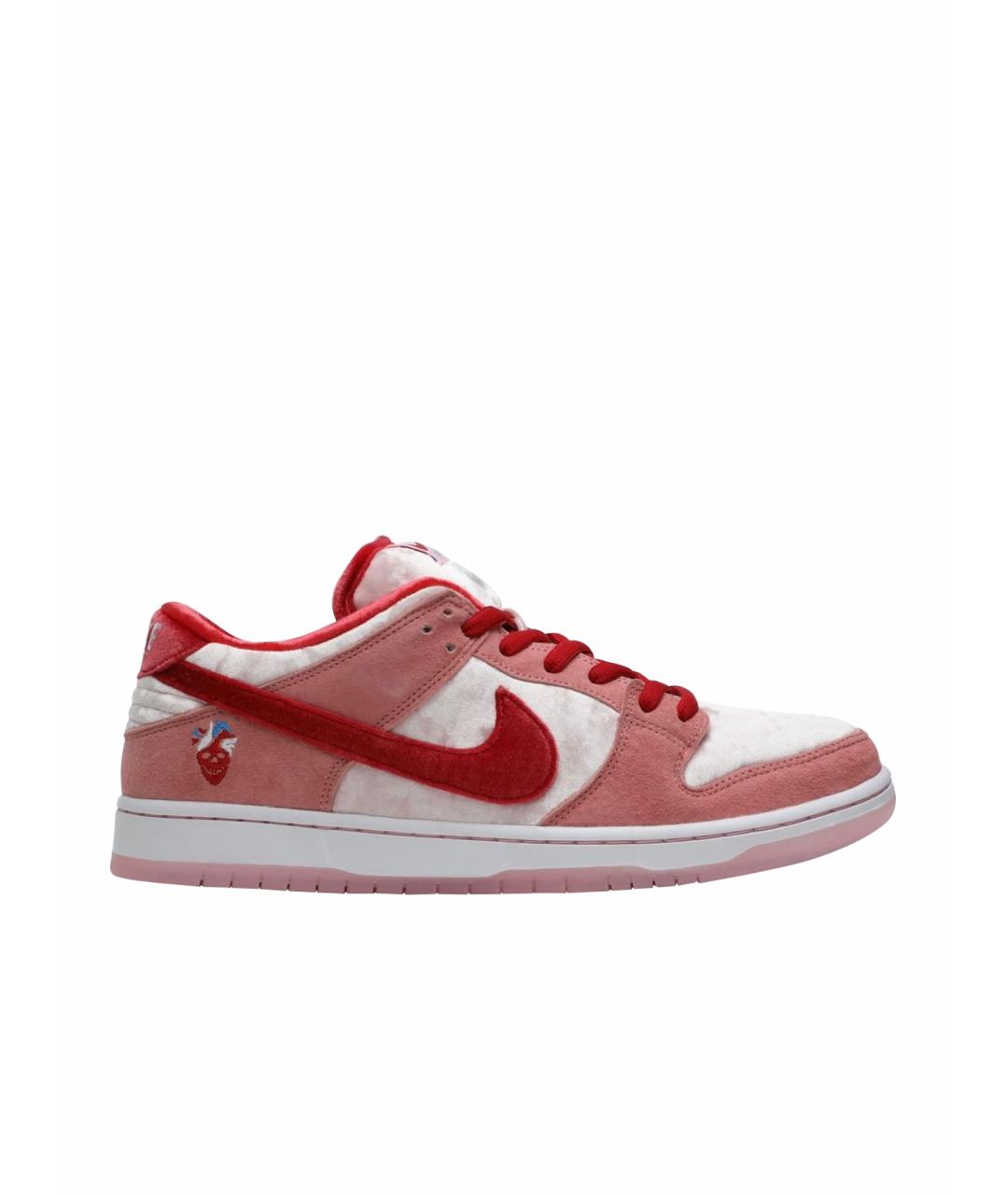 NIKE Розовые замшевые низкие кроссовки / кеды, фото 1