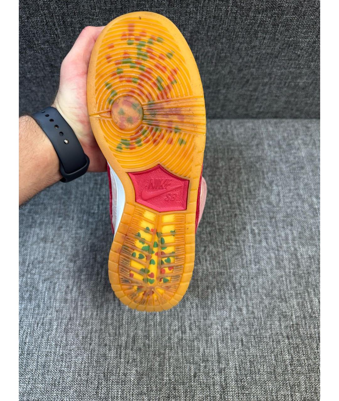 NIKE Розовые замшевые низкие кроссовки / кеды, фото 6