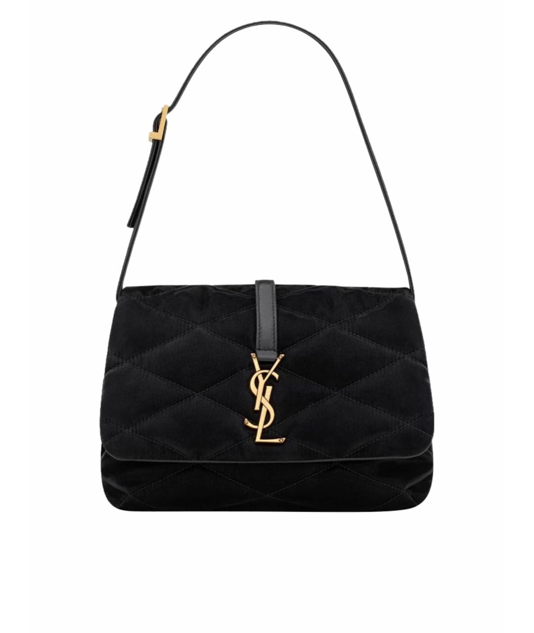 SAINT LAURENT Черная кожаная сумка через плечо, фото 1