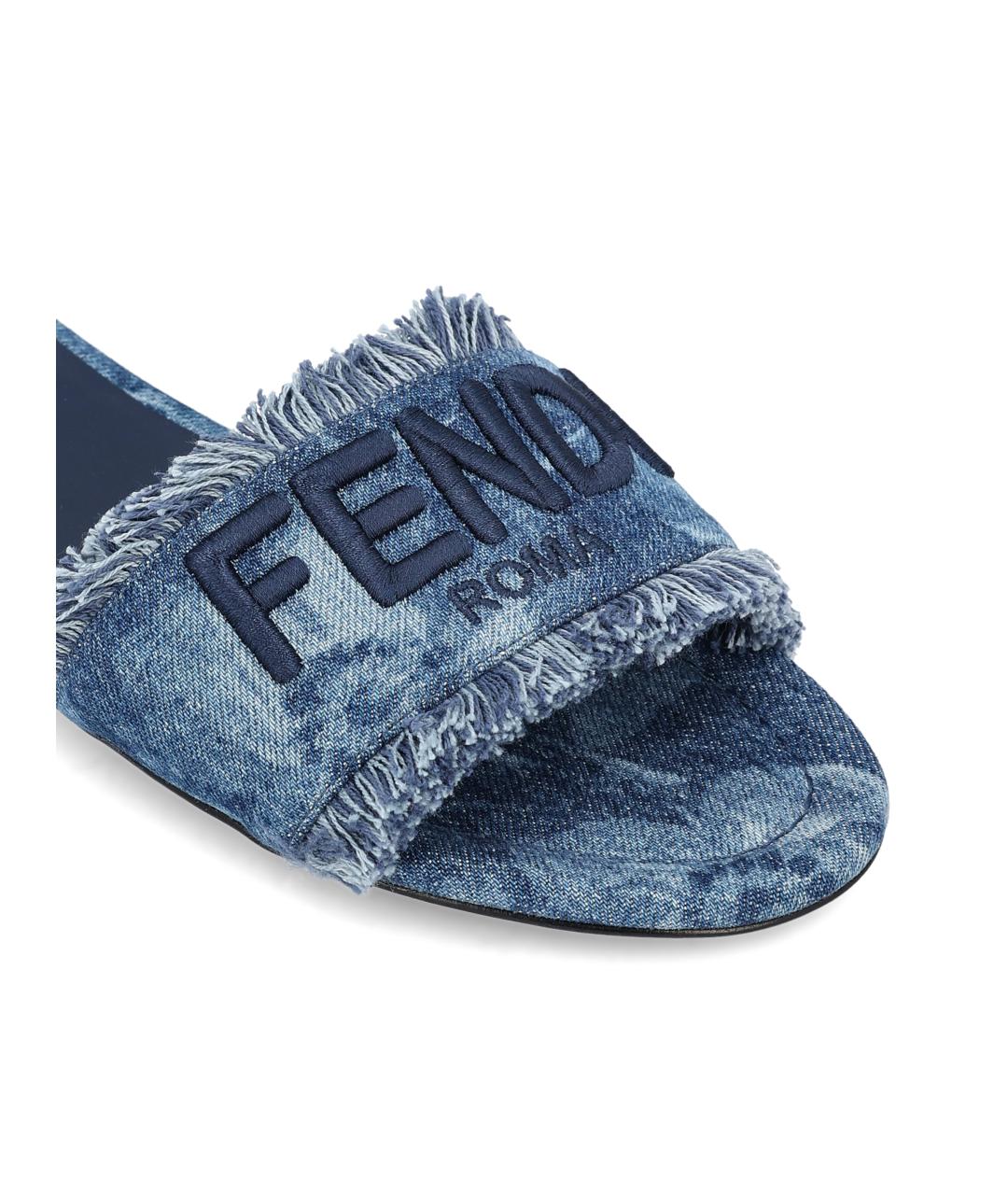 FENDI Синие сандалии, фото 2