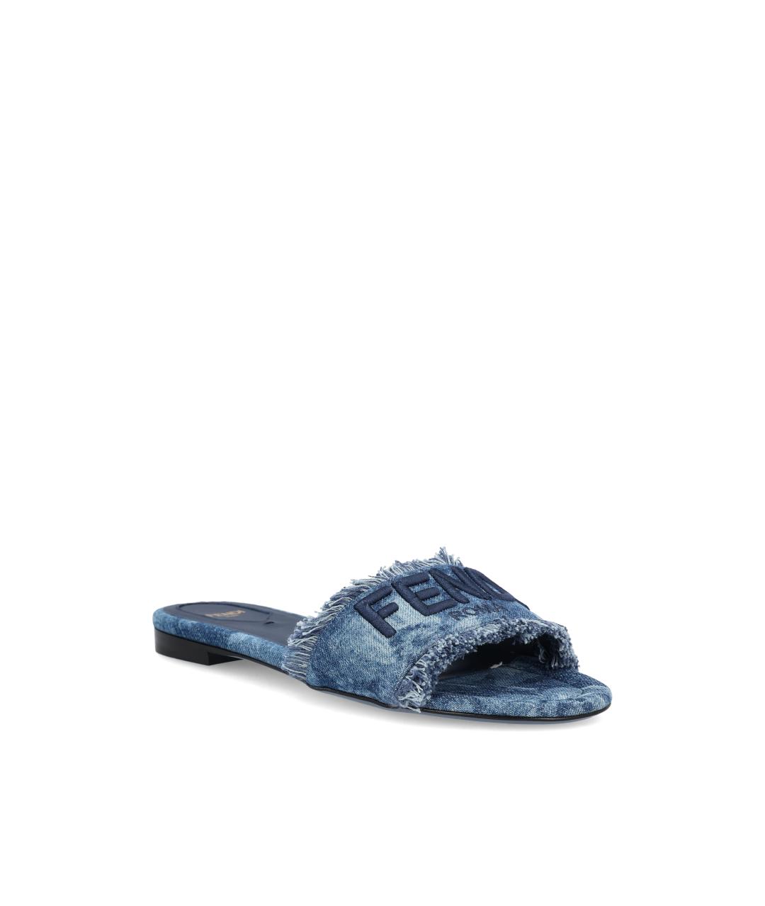 FENDI Синие сандалии, фото 3