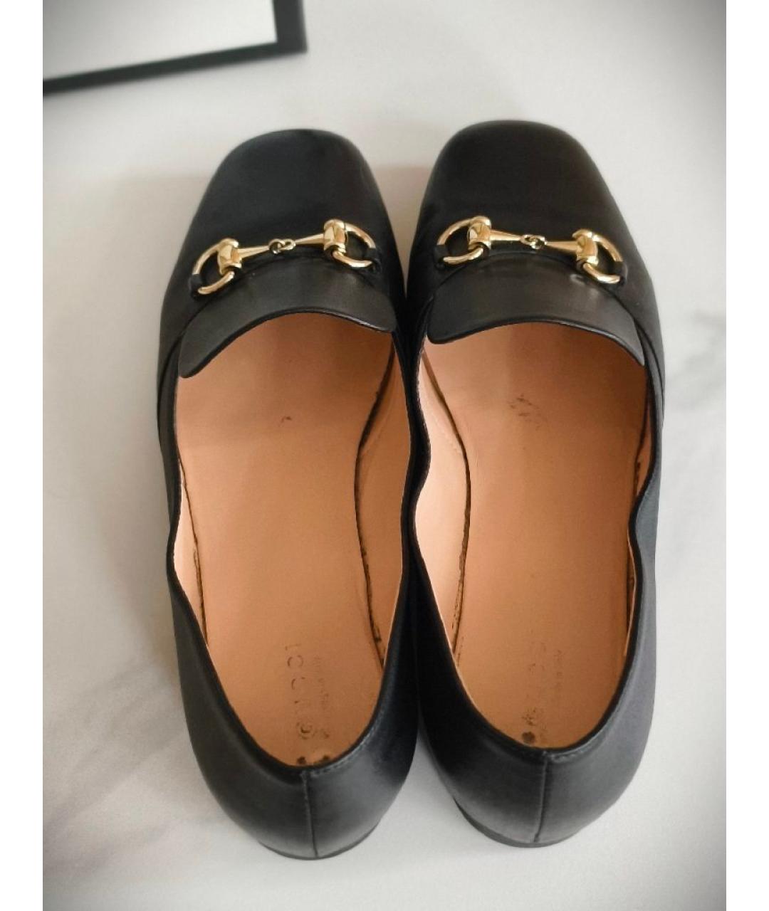 GUCCI Черные кожаные лоферы, фото 3