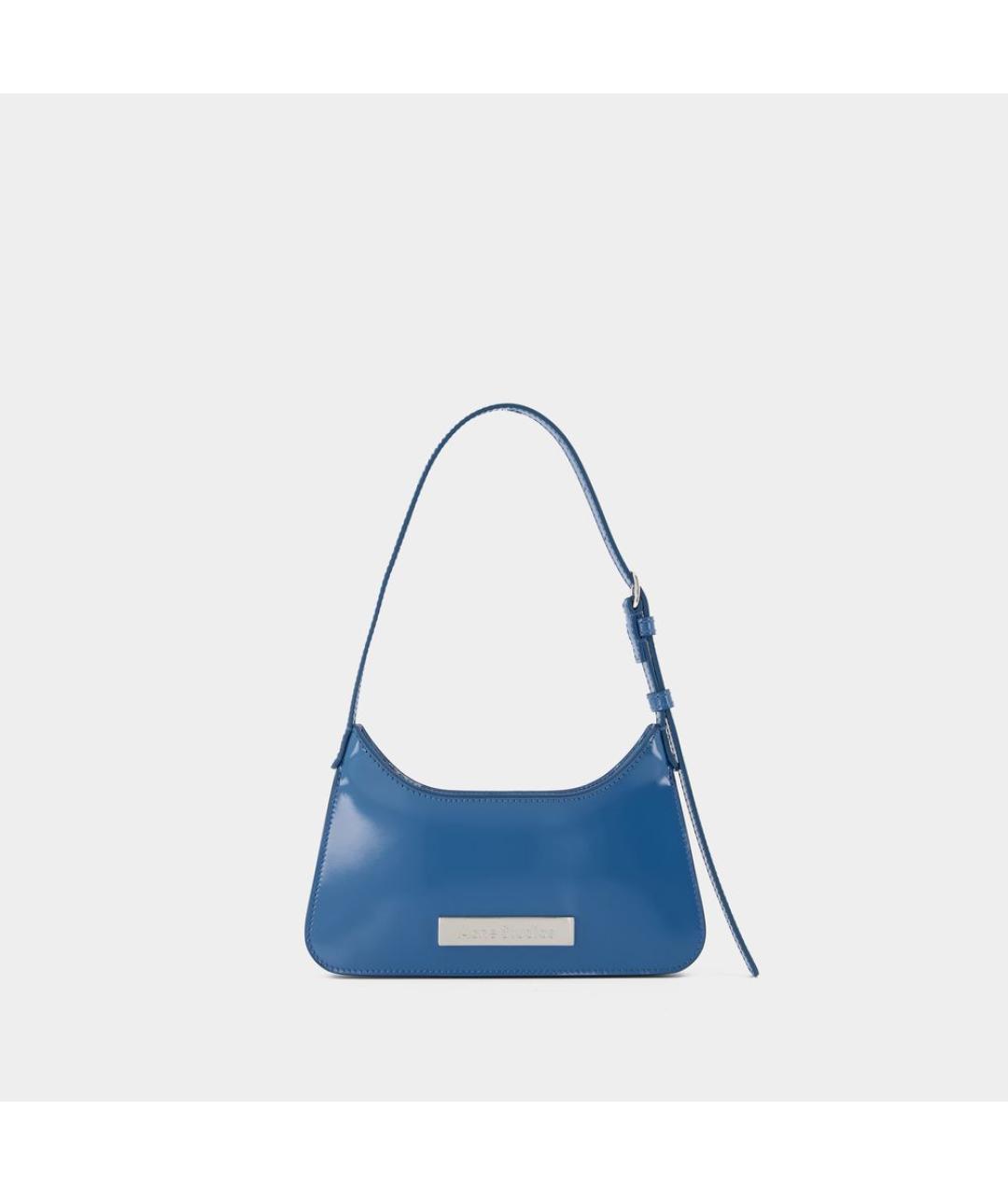 ACNE STUDIOS Синяя кожаная сумка через плечо, фото 4
