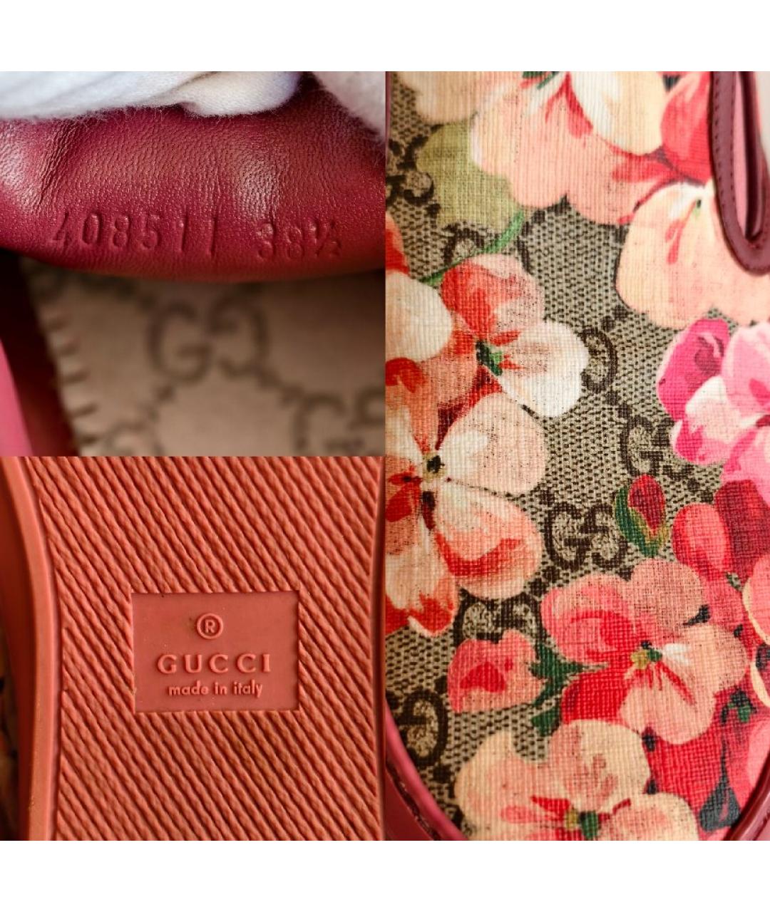 GUCCI Бордовые слипоны, фото 5