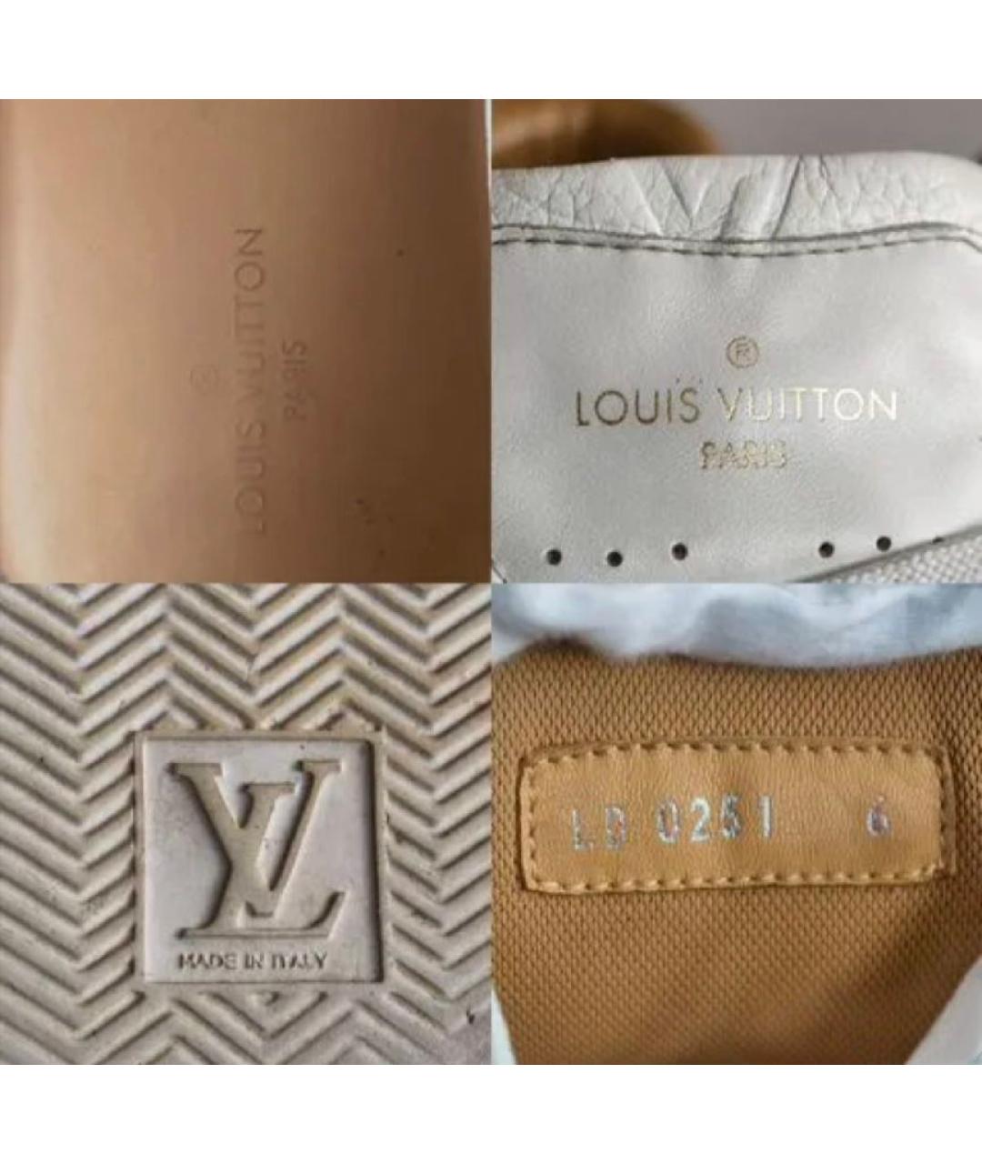 LOUIS VUITTON Белые кожаные кеды, фото 6