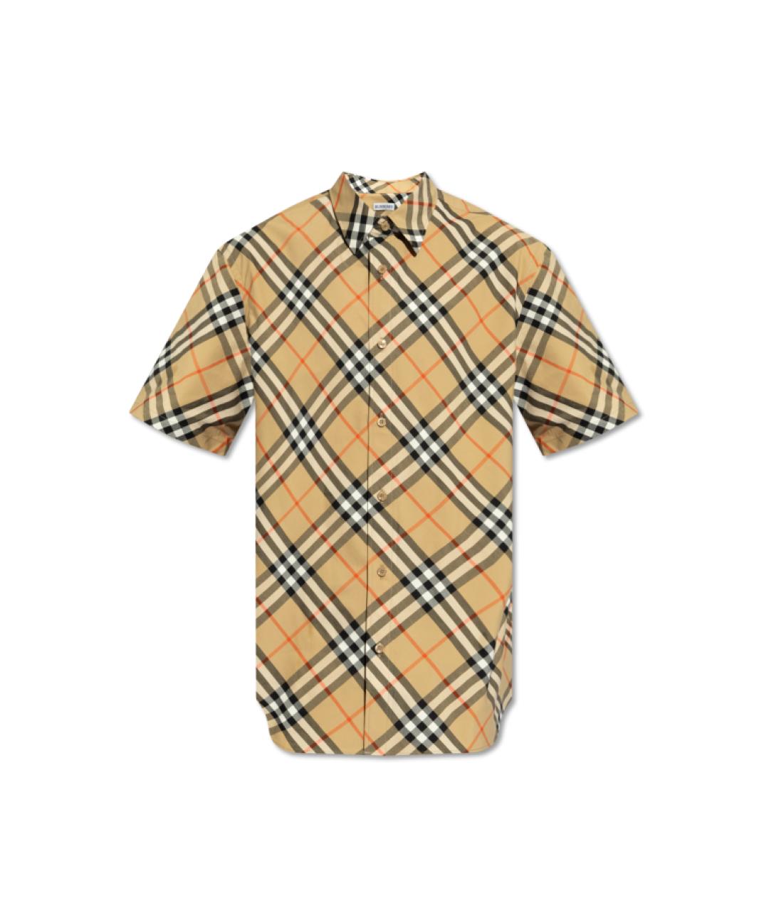 BURBERRY Бежевая хлопковая кэжуал рубашка, фото 1