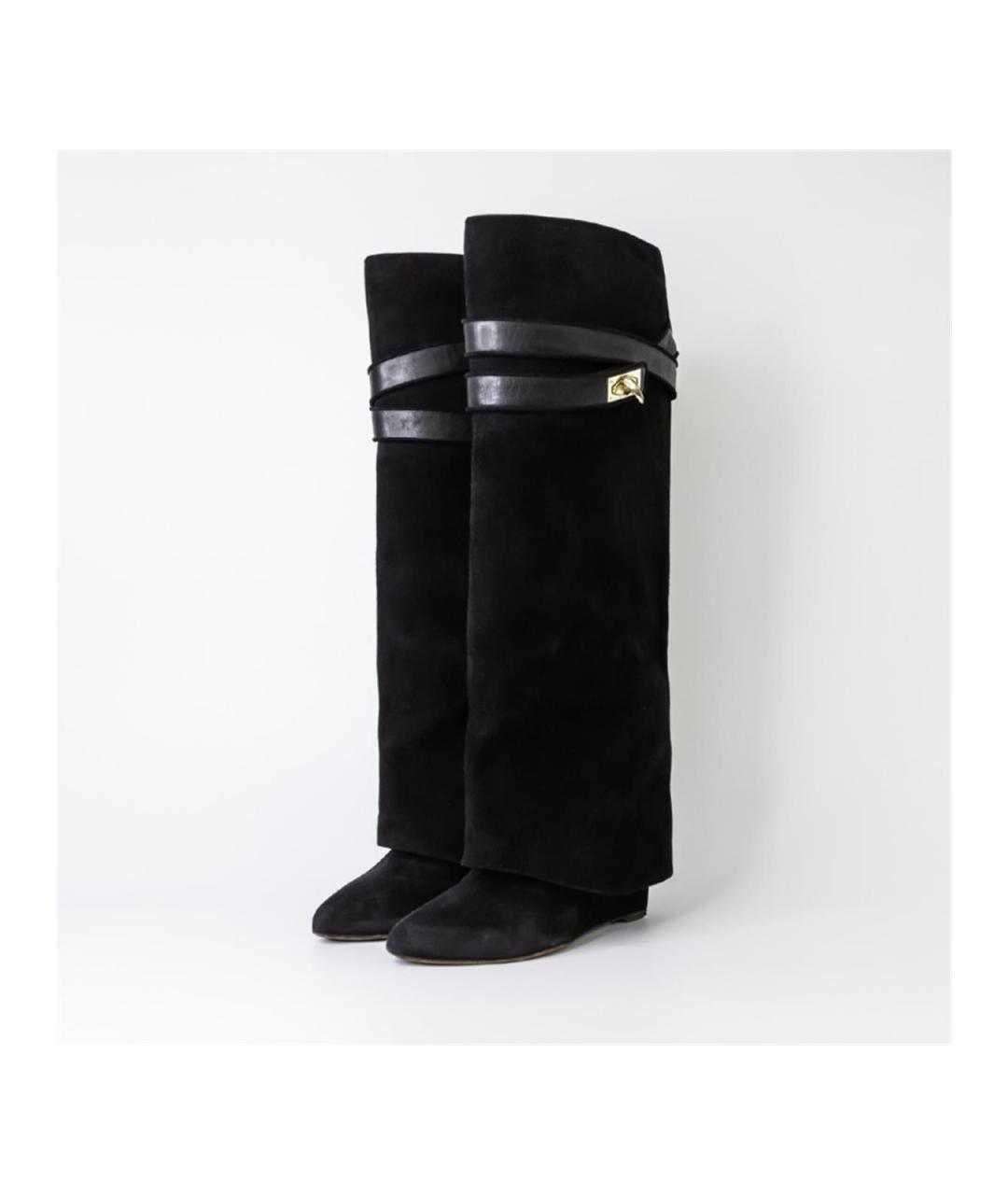 GIVENCHY Черные замшевые сапоги, фото 3