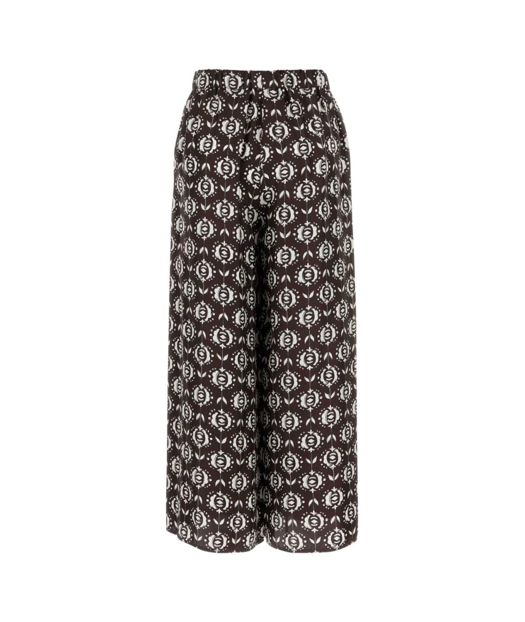 WEEKEND MAX MARA Мульти шелковые прямые брюки, фото 2