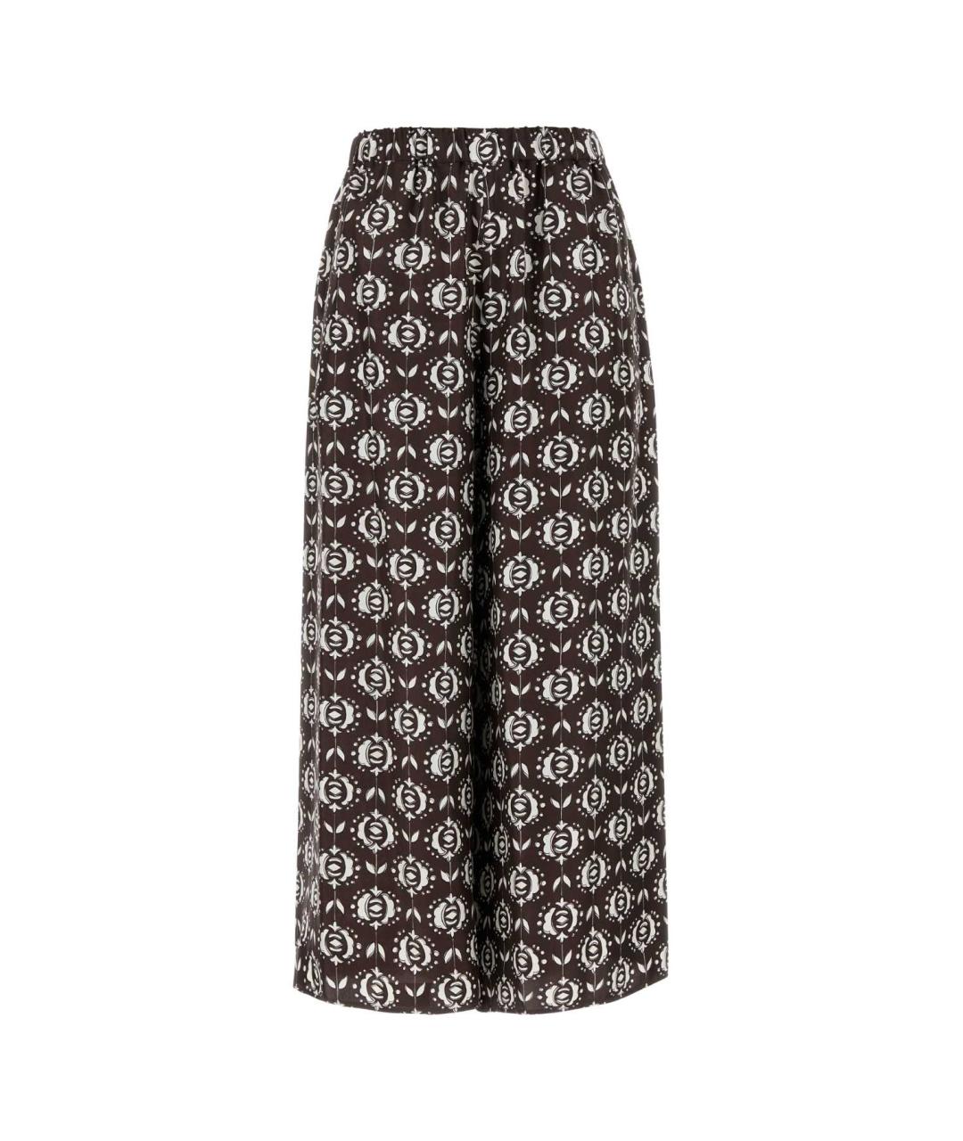 WEEKEND MAX MARA Мульти шелковые прямые брюки, фото 1