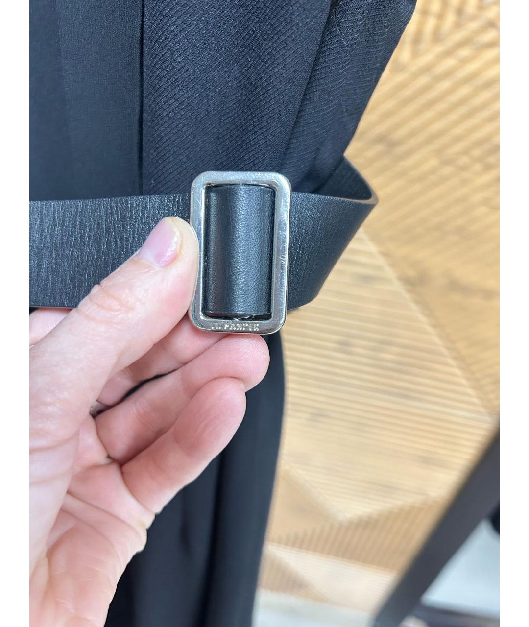 JIL SANDER Черное шелковое платье, фото 4