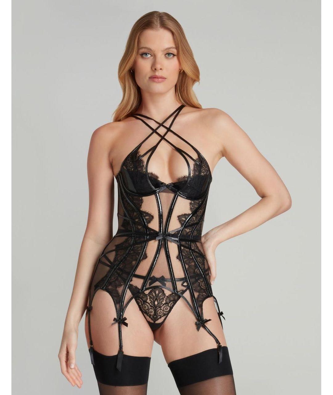AGENT PROVOCATEUR Черный кружевной корсет, фото 3