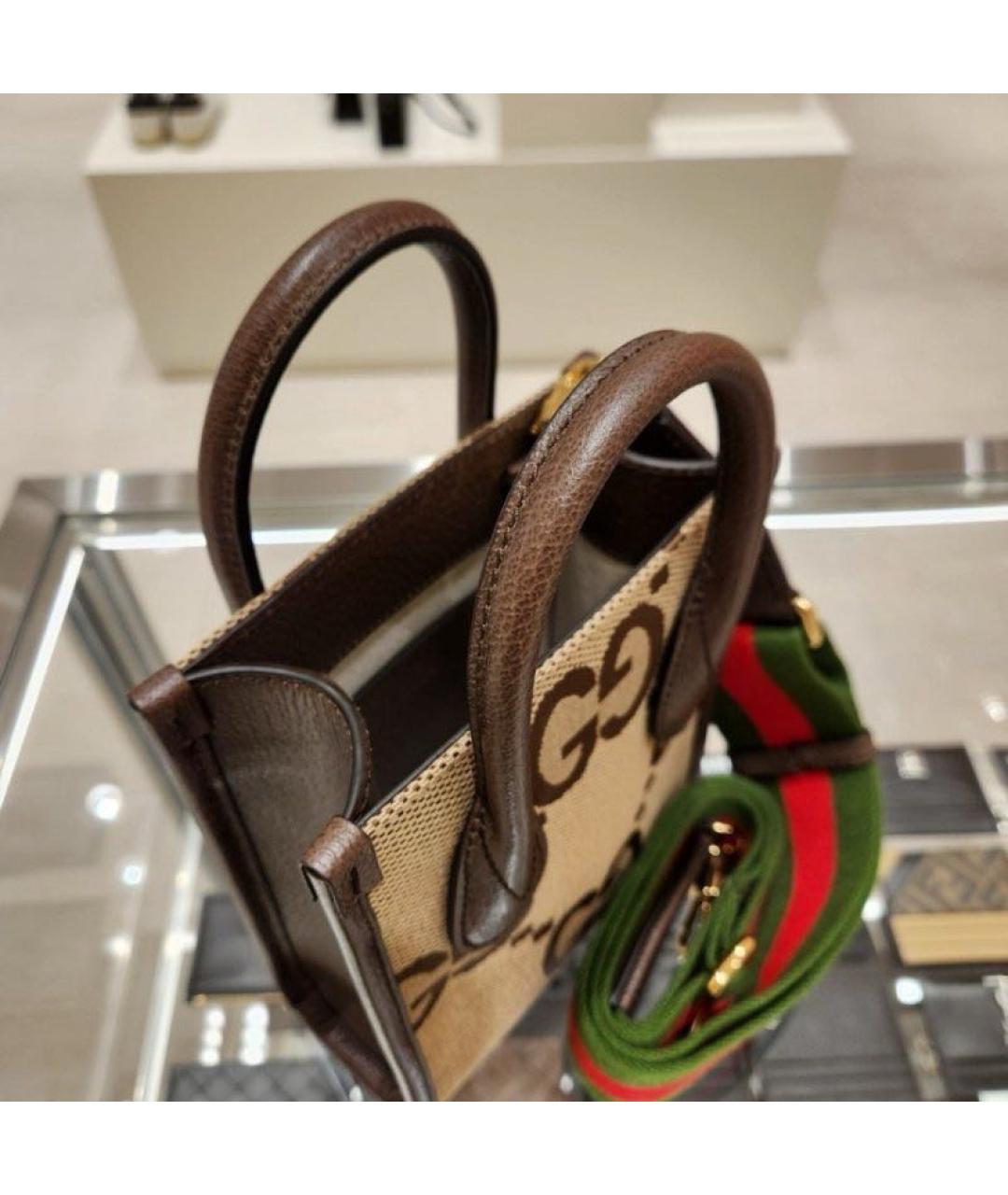 GUCCI Коричневая сумка с короткими ручками, фото 4