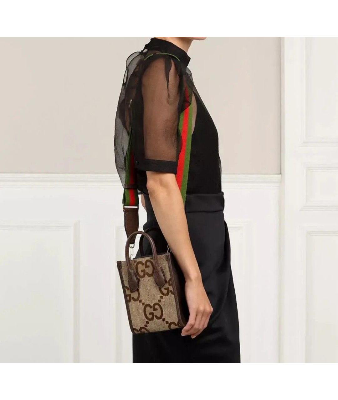 GUCCI Коричневая сумка с короткими ручками, фото 7