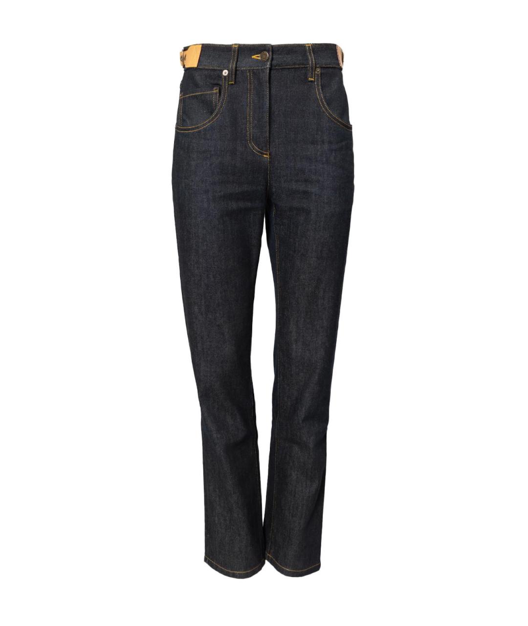 LOUIS VUITTON Синие хлопковые прямые джинсы, фото 1