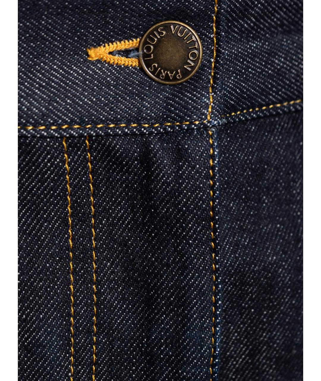 LOUIS VUITTON Синие хлопковые прямые джинсы, фото 3