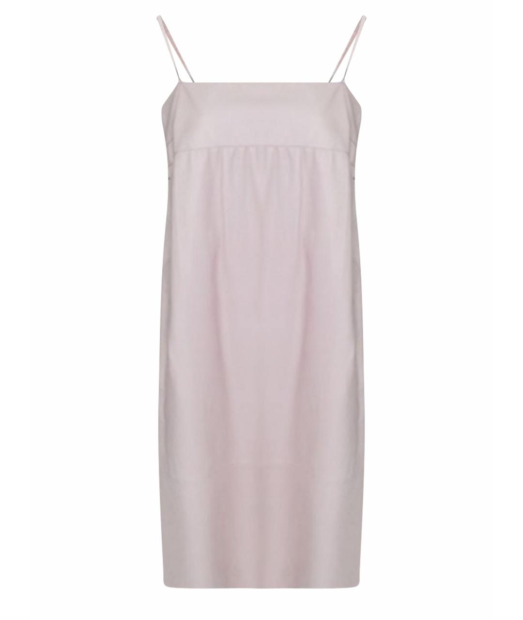 NINA RICCI Розовое кожаное повседневное платье, фото 1