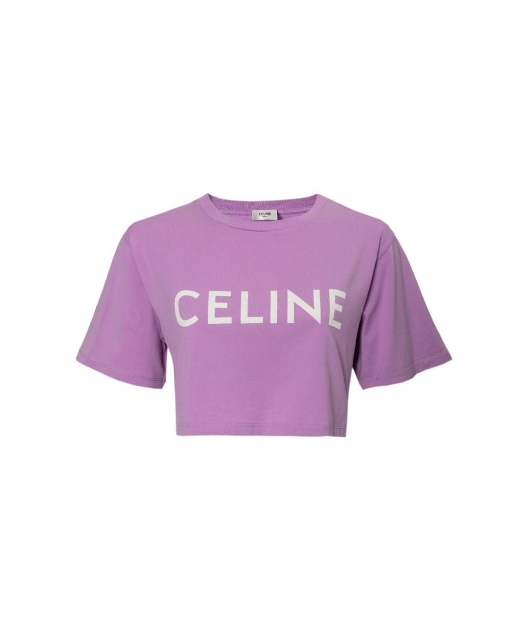 CELINE Розовая хлопковая футболка, фото 1
