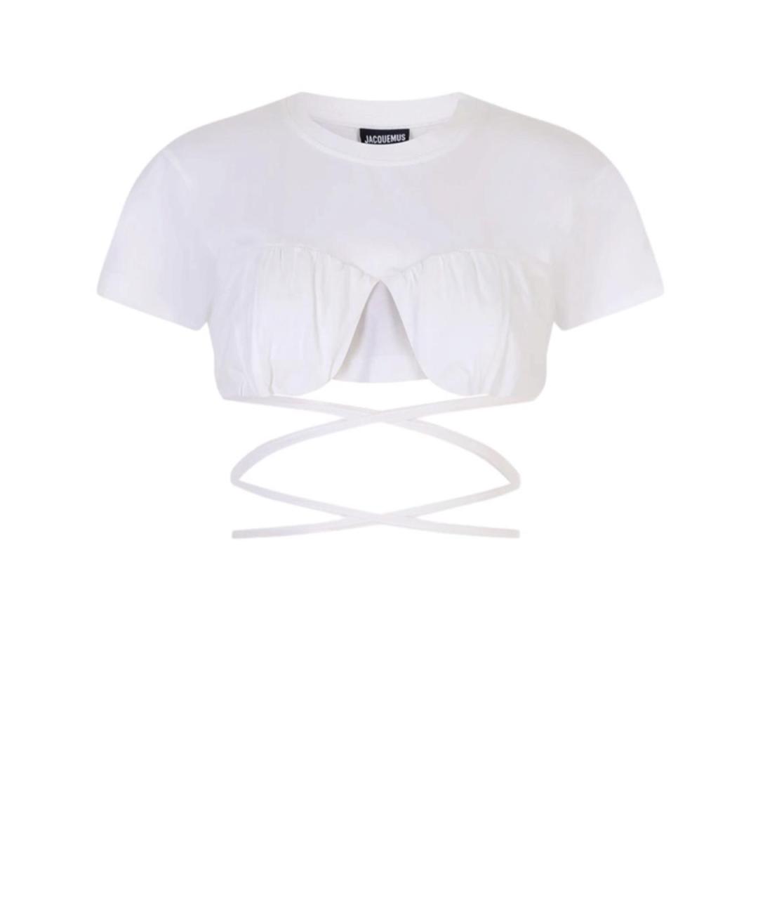 JACQUEMUS Белая хлопковая футболка, фото 1