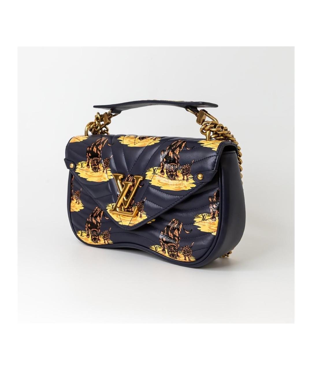 LOUIS VUITTON Синяя кожаная сумка тоут, фото 3