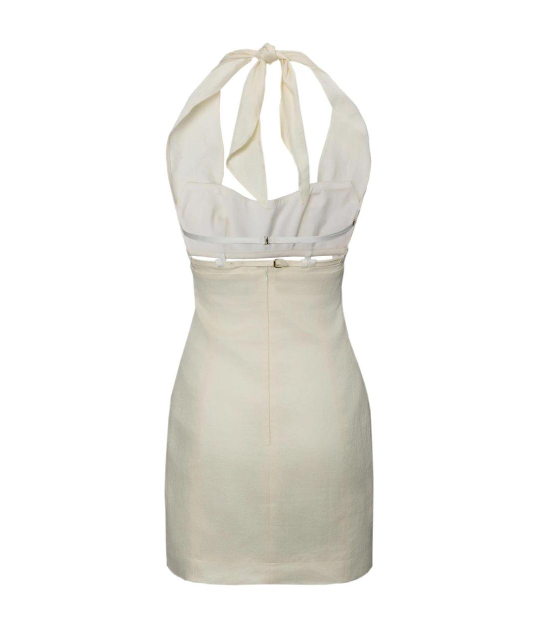 JACQUEMUS Белое хлопковое повседневное платье, фото 3